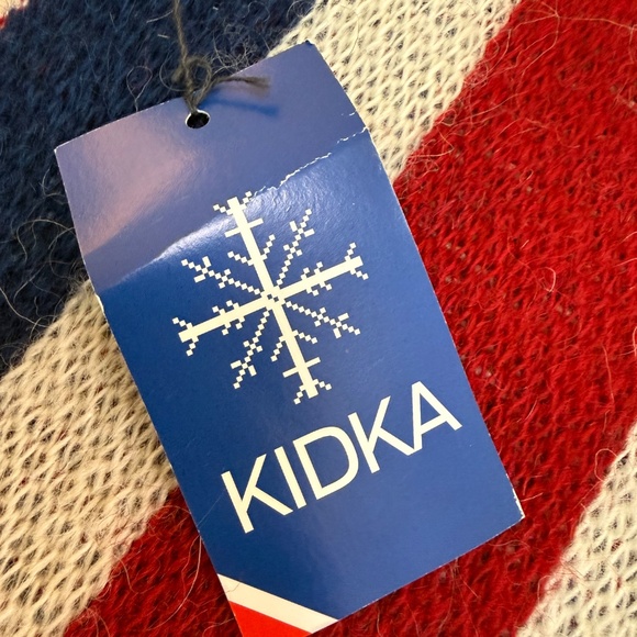 Kidka Iceland Wool Scarf 🇮🇸– Icelandic Flag Pattern – New w/ Tags - Picture 9 of 15